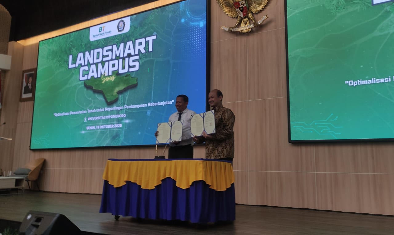 Badan Bank Tanah Teken MoU dengan Undip, Fokuskan Kajian dan Pemanfaatan Lahan untuk Publik