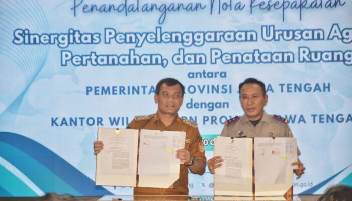 Pemprov Jateng dan BPN Sepakat Jaga Tata Ruang dan Pertanahan, Siapkan 240 Sertifikasi LP2B di 2025