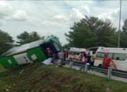 4 Tewas Akibat Laka Bus Wisata FKK Bendan Ngisor Semarang di Tol Pemalang