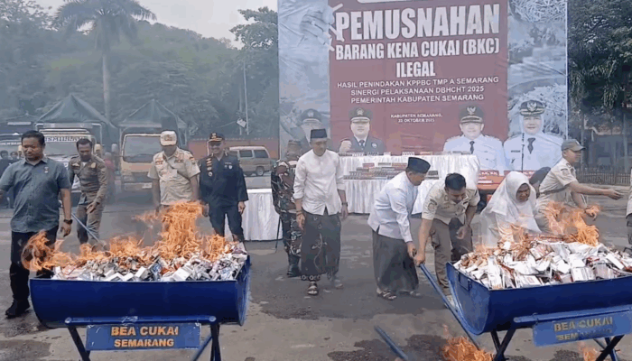 Hingga Oktober 2025, DJBC Jateng dan DIY Tangani 40 Perkara Rokok Ilegal