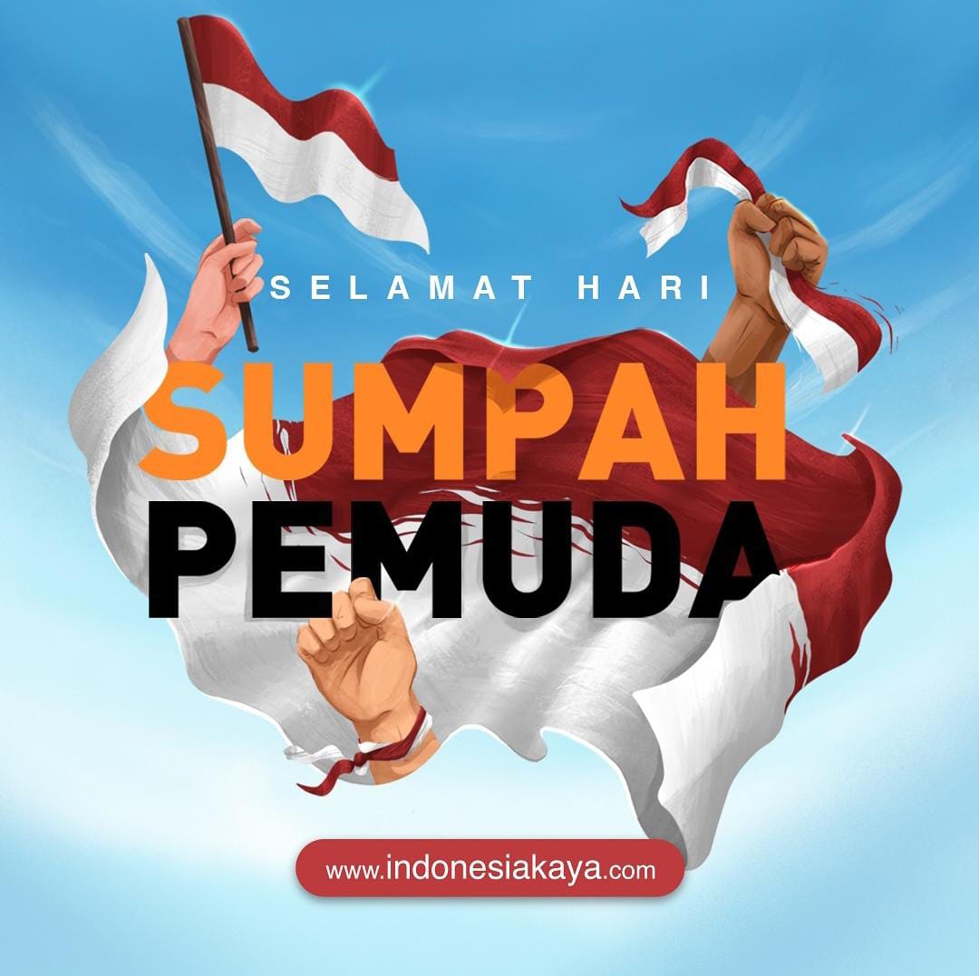 gambar poster salah satu momen nasional, sumpah pemuda