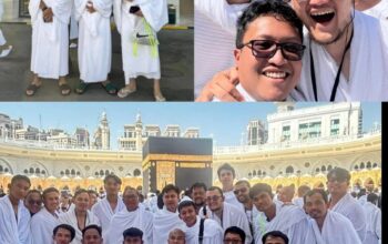 gambar pemain Timnas Indonesia melaksakan ibadah umroh