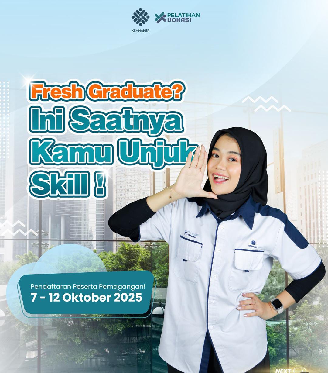 Pengumuman pendaftaran Magang Kemnaker 2025 resmi dibuka.