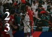 gambar aksi pertandingan Timnas Indonesia vs Arab Saudi dengan sekor akhir 2-3 untuk kemenangan Arab Saudi