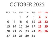 gambar Bulan Oktober 2025 di Kalender Masehi