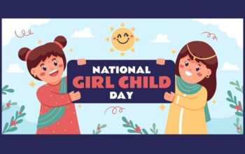 - Ilustrasi anak perempuan merayakan Hari Anak Perempuan