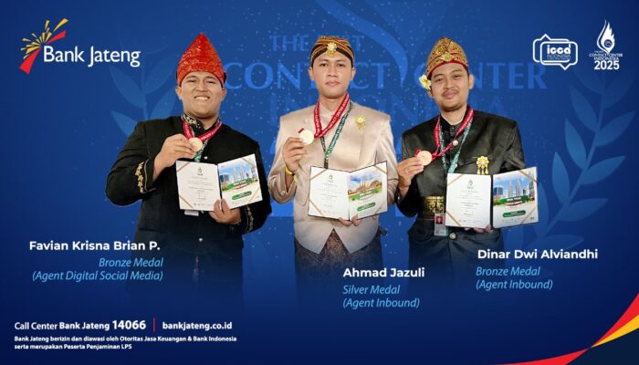 Insan Layanan Bank Jateng Sabet Medali di The Best Contact Center Indonesia 2025, Bukti Kualitas Layanan yang Baik