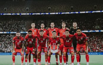 Skuad Timnas Indonesia berfoto jelang laga melawan Irak