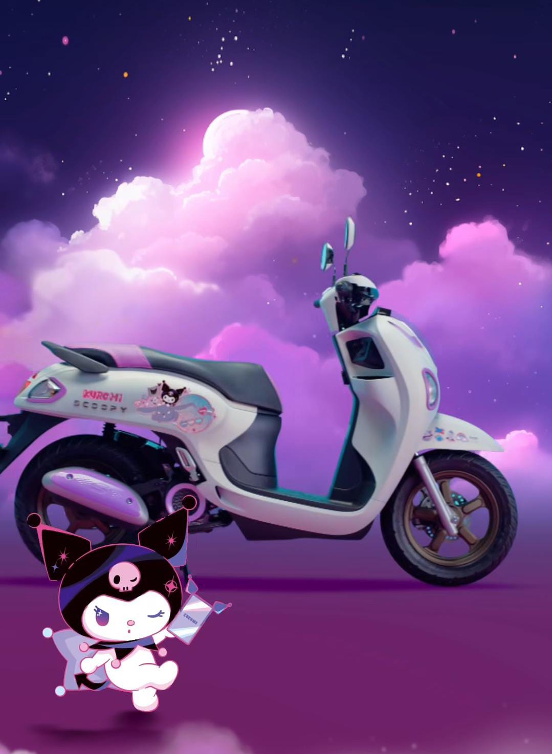 Tampilan Honda Scoopy Kuromi Limited Edition