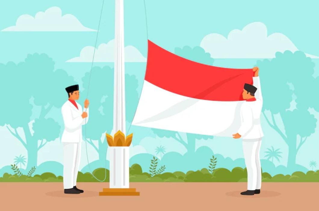 Ilustrasi Upacara Bendera