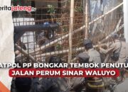 tembok penutup akses jalan Perum Sinar Waluyo