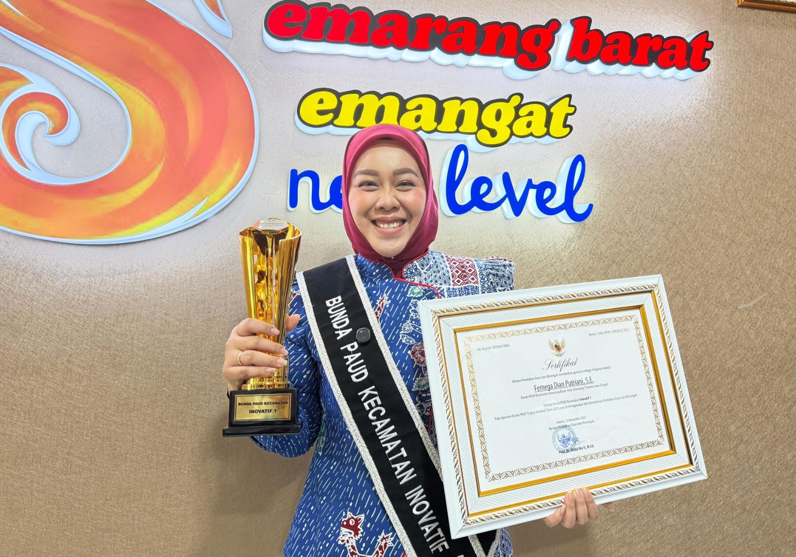 Kisah Femega Dian Putriani Bunda PAUD Semarang Barat Raih Apresiasi Nasional, Ini Perjuangan di Baliknya