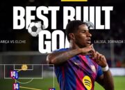 Selebrasi Marcus Rashford ketika mencetak gol ketika saat melawan Elche