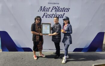 Immoderma Cetak Rekor MURI Senam Mat Pilates Terbanyak di Empat Kota