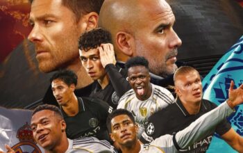 Poster pertandingan Real Madrid Vs Manchaster City di Liga Champions