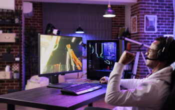 Ilustrasi pro player esport yang mengikuti turnamen amatir