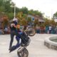 Hiburan Tahun Baru, Freestyler Motor Juara Asia Pukau Pengunjung di Noyogimbal View Blora