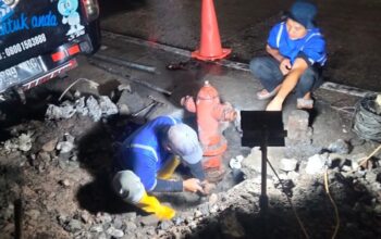 Hidran Damkar di Majapahit Tercor Proyek Jalan, PDAM Semarang Gerak Cepat Reposisi