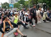 Ratusan Pelajar SMP Tampilkan Flashmob Tari Jawa bersama Pepadi di CFD Semarang