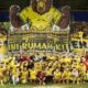 Pemain Barito Putera melakukan foto bersama usai pertandingan