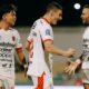 Tiga pemain Bali United bersemangat setelah memenangkan pertandingan
