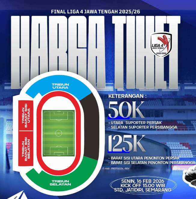 Harga Tiket Final Liga 4 Jateng
