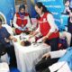 Kepala Dinkes Kabupaten Semarang, Dwi Syaiful Nur Hidayat (hem abu- abu) saat menghadiri peresmian Posko BPJS Kesehatan di Rest Area KM 429A Ungaran, Kabupaten Semarang, Jumat, 13 Maret 2026. (Bowo Pribadi/beritajateng.tv)