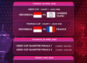 Thomas dan Uber Cup 2026: Jadwal, Klasemen dan Link Live Nonton