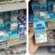 Tangkapan layar susu MBG diduga dijual di supermarket. (X/@dosenkesmas)