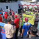 Polres Semarang menggelar simulasi pengamanan unjuk rasa yang diwarnai skenario kericuhan di halaman Kantor Bupati Semarang, Kamis, 23 April 2026. (Bowo Pribadi/beritajateng.tv)