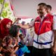 Gubernur Jateng Ahmad Luthfi saat meninjau imunisasi campak di Puskesmas Klaten Tengah, Kabupaten Klaten, Rabu, 8 April 2026.