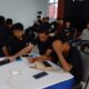 Peserta antusias mengikuti turnamen game free fire (e-sport) di gedung Ibrahim Polres Blora, Jateng. (Bowo Pribadi/beritajateng.tv)