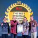 Direktur Utama Bank Jateng, Bambang Widyatmoko (kedua kanan), menerima penghargaan The Best Regional Champion 2026 dari The Asian Post dalam ajang Regional Champion Forum 2026 di Solo. (Bank Jateng)