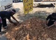Protes Gubernur Jateng Sebut Jalan di Blora Tak Penting, Warga Tanam Pohon Pisang di Jalan Rusak