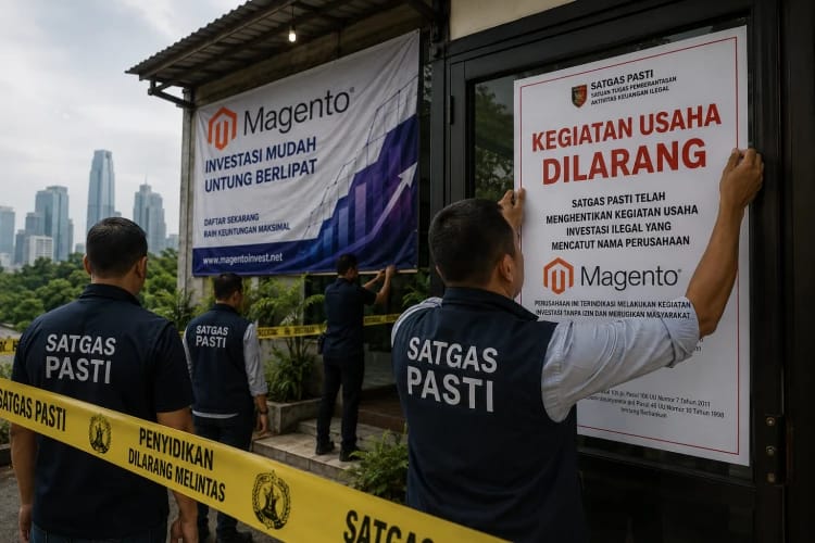 Satgas PASTI Hentikan Aktivitas Magento, Diduga Jalankan Investasi Bodong Bermodus E-Commerce