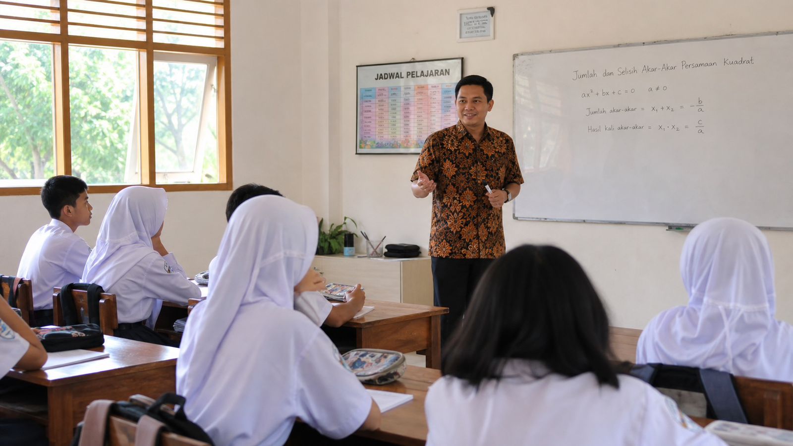Guru mengajar di sekolah. (Dok.)