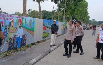 Mural lalu lintas di Benteng Fort Willem I Ambarawa