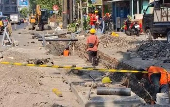 Drainase Simpang Lima hingga Pierre Tendean Dibongkar, DPU Semarang Kejar Proyek Sebelum Musim Hujan