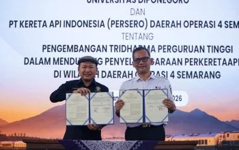 KAI Daop 4 Semarang Gandeng Undip, Pendidikan hingga Riset Perkeretaapian Jadi Fokus