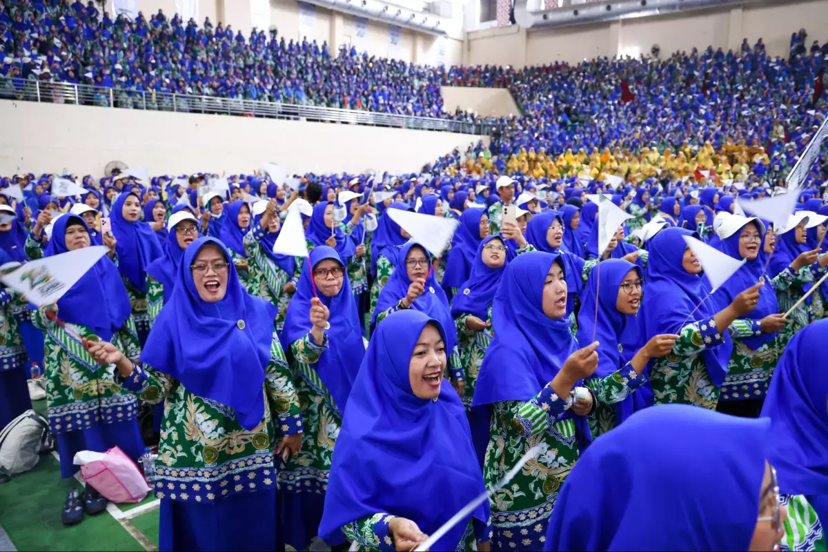 Apel Akbar 10 ribu Guru TK Aisyiyah Bustanul Athfal (ABA) se-Jateng dalam rangka Milad ke-107 TK ABA dan Milad ke-29 Ikatan Guru Aisyiyah Bustanul Athfal (IGABA) Jateng di GOR Jatidiri Semarang, Sabtu, 24 Oktober 2026. (Foto: Dok. Pemprov Jateng)