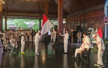 Kontingen Indonesia untuk Asian Para Games Nagoya 2026 sebelum keberangkatan, di Pendopo Balaikota Surakarta, Senin, 12 Oktober 2026. (Foto: Dok. Pemprov Jateng)