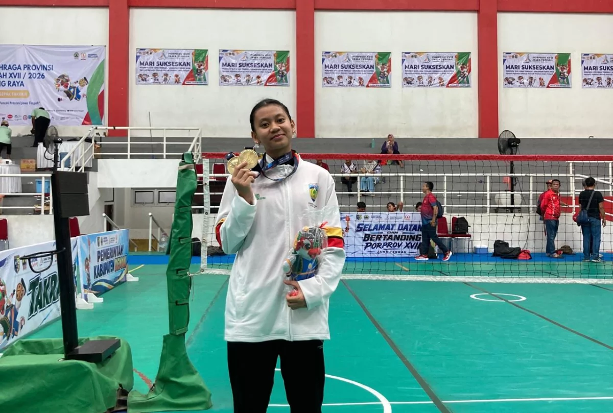 Dela Agustina Ramadani, atlet sepak takraw asal Kabupaten Jepara yang berlaga pada Pekan Olahraga Provinsi (Porprov) Jawa Tengah 2026. (Foto: Dok. Pemprov Jateng)